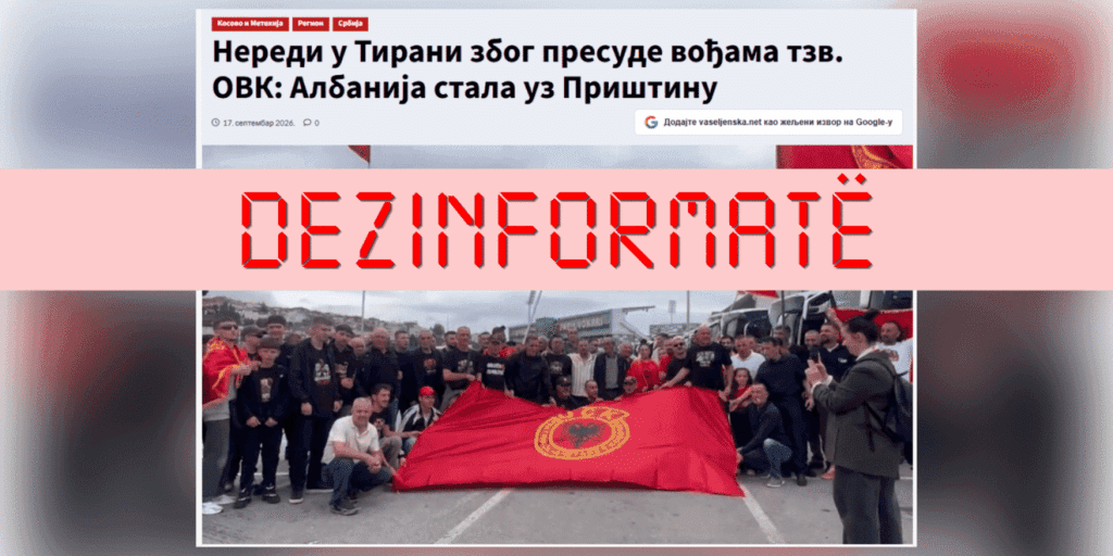 Mediat ruse e serbe e paraqesin protestën në Tiranë si “trazira” për shkak të dënimit të ish-krerëve të UÇK-së