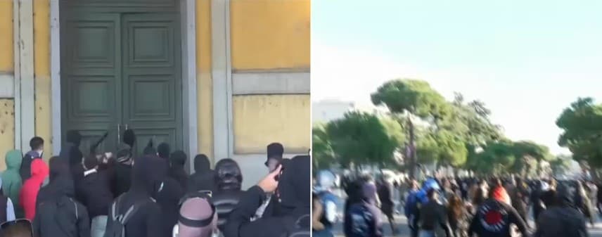 Pasi shkatërruan Ministrinë e Financave, protestuesit i drejtohen Kryeministrisë dhe Parlamentit!