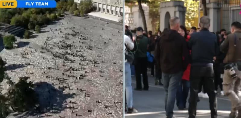 Protesta zhvendoset nga Kryeministria te Ministria e Arsimit, PD i bashkohet studentëve!
