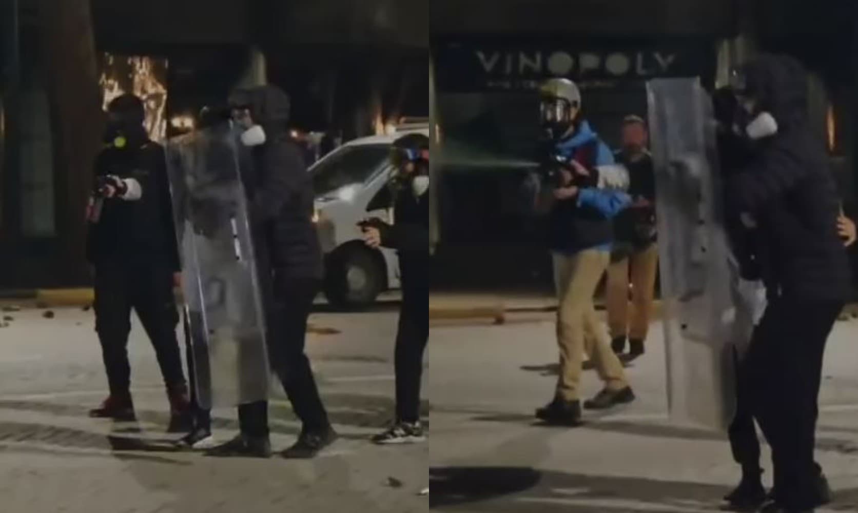 VIDEO / Përplasjet te Kryeministria: Protestuesit i marrin policit mburojën dhe spërkatësin me piper