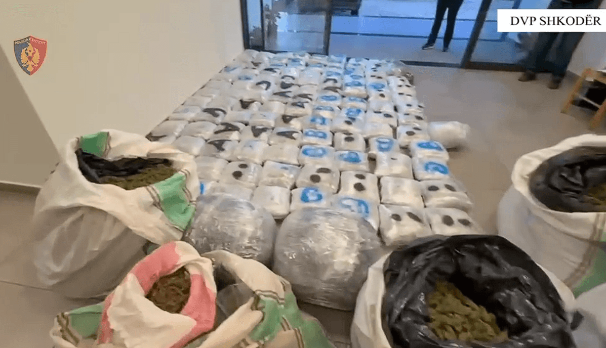 Sekuestrohen 265 kg kanabis dhe 2 mina antitank në Shkodër, 4 të arrestuar dhe 3 në kërkim