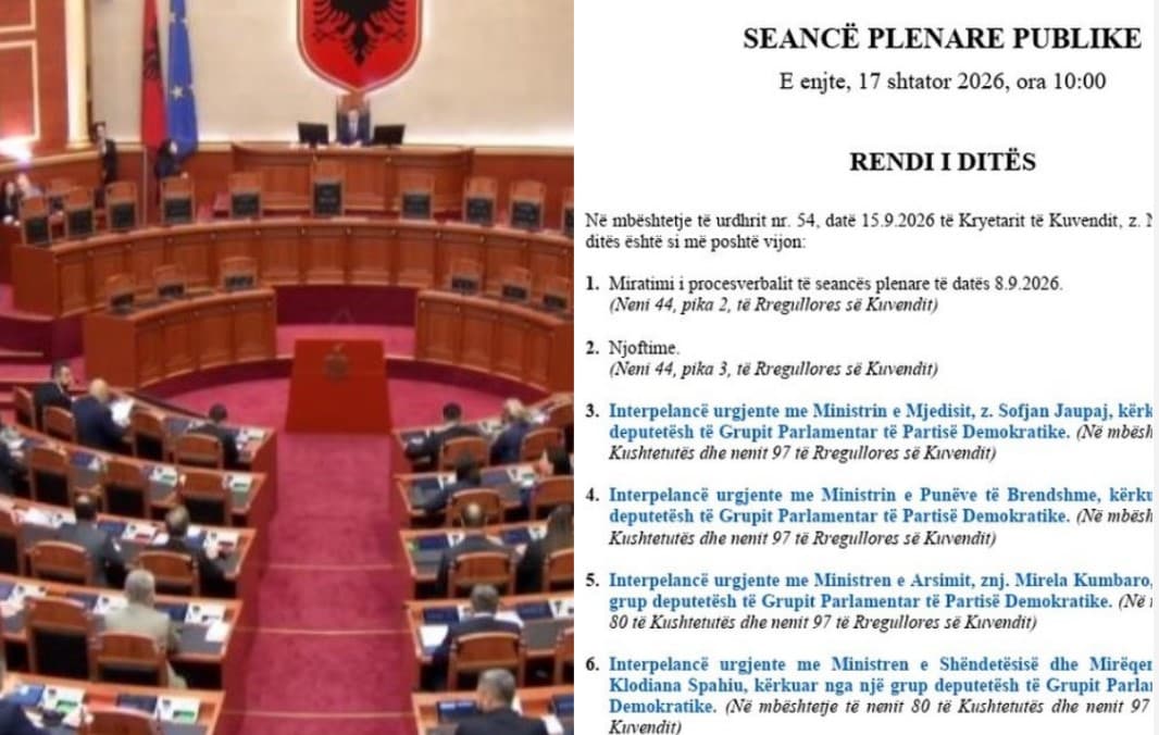 Nga interpelancat me 5 ministra, tek votimi i draftit për pagat e magjistratëve! Çfarë pritet në seancën e së enjtes në Kuvend, zbardhet rendi