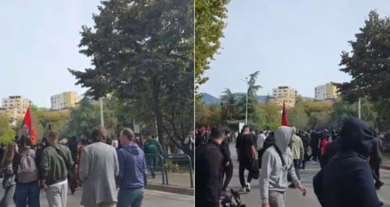 Protesta dhe dhuna para Parlamentit, pas tensioneve Policia i shpërndan me gaz lotsjellës! (VIDEO)